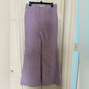 Purple Wide Leg Corduroy Pants